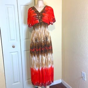 Red Sundress maxi dresses - YW-173